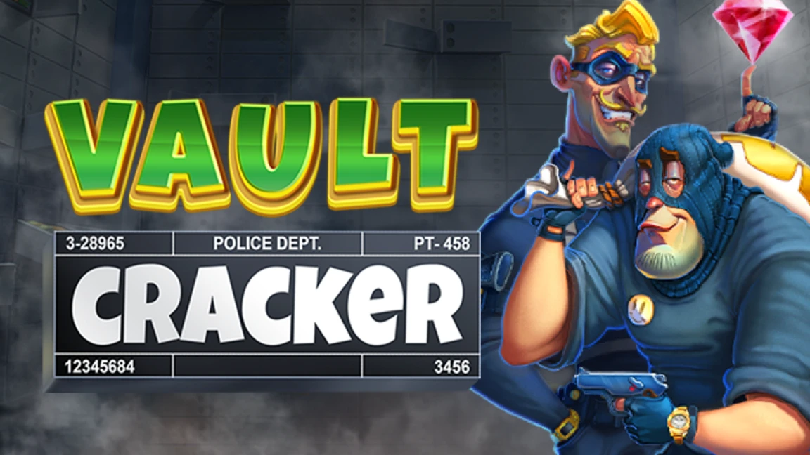 The promotional header for Vault Cracker, an online slot game on Betty.ca.