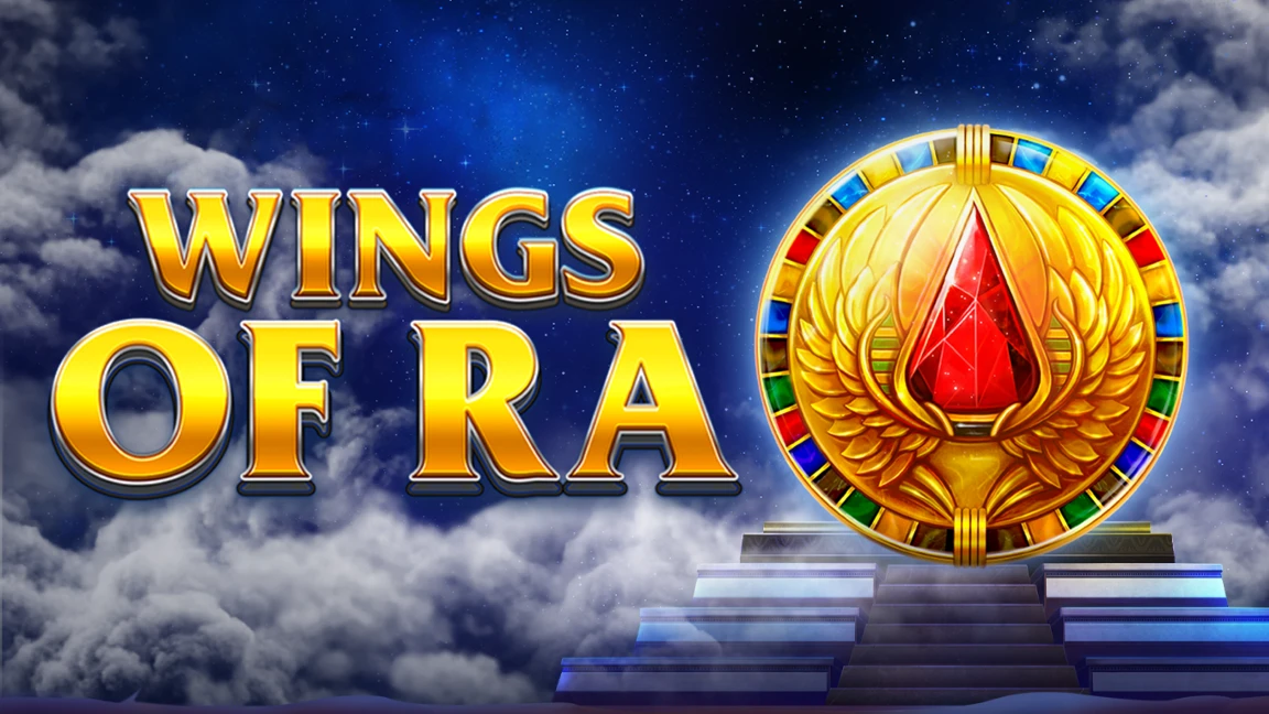 The promotional header for Wings Of Ra, an online slot game on Betty.ca.