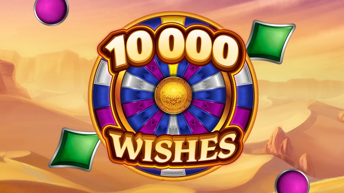 The promotional header for 10000 Wishes, an online slot game on Betty.ca.