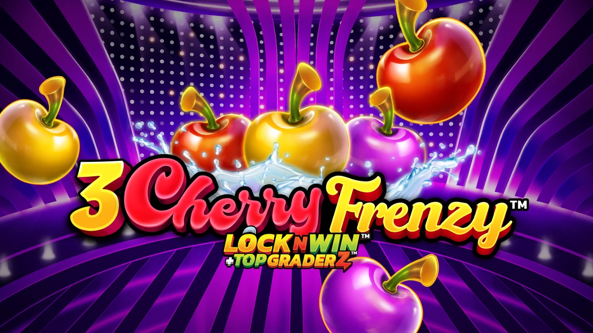 The promotional header for 3 Cherry Frenzy™, an online slot game on Betty.ca.
