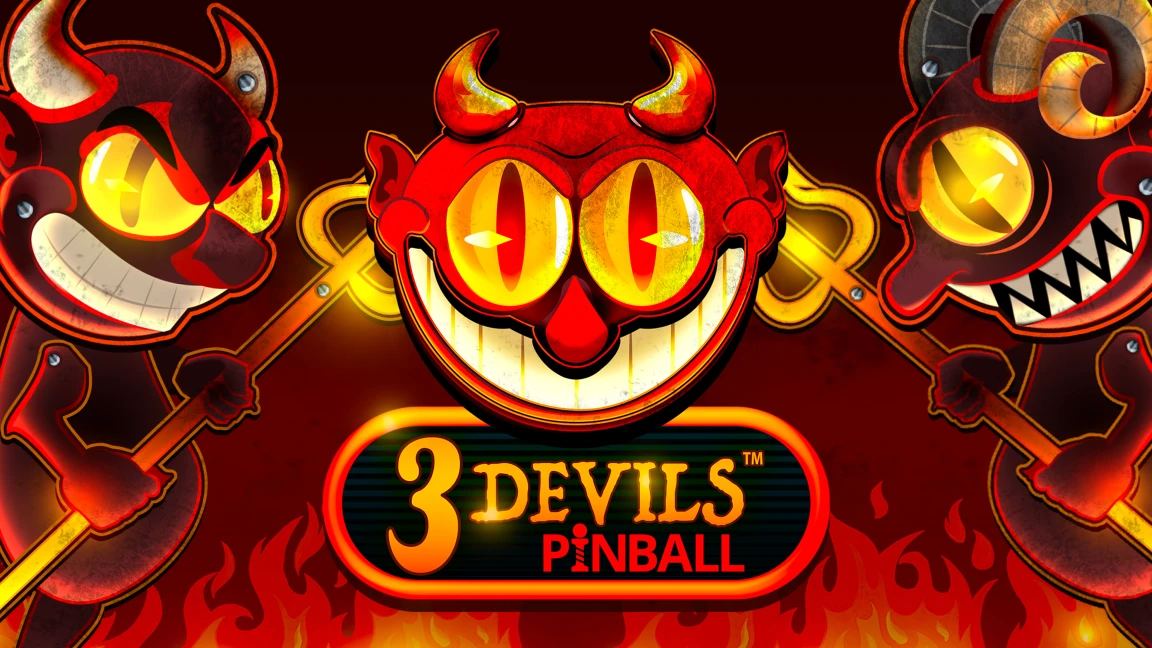 The promotional header for 3 Devils Pinball, an online slot game on Betty.ca.