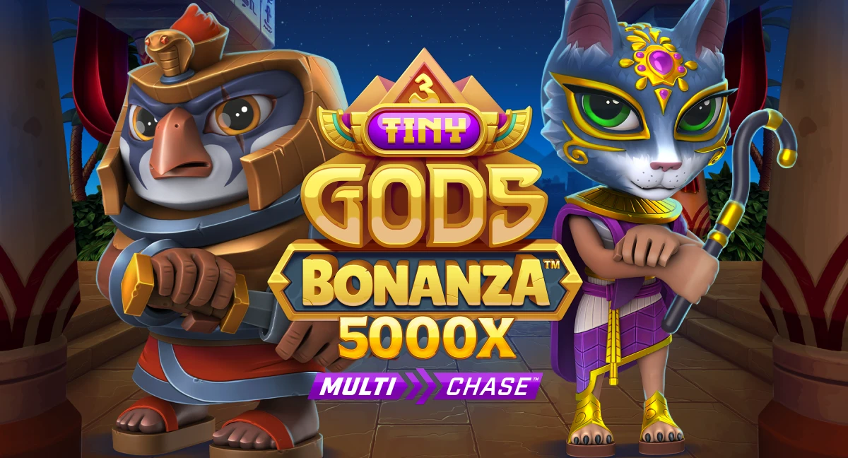 The promotional header for 3 Tiny Gods Bonanza™, an online slot game on Betty.ca.