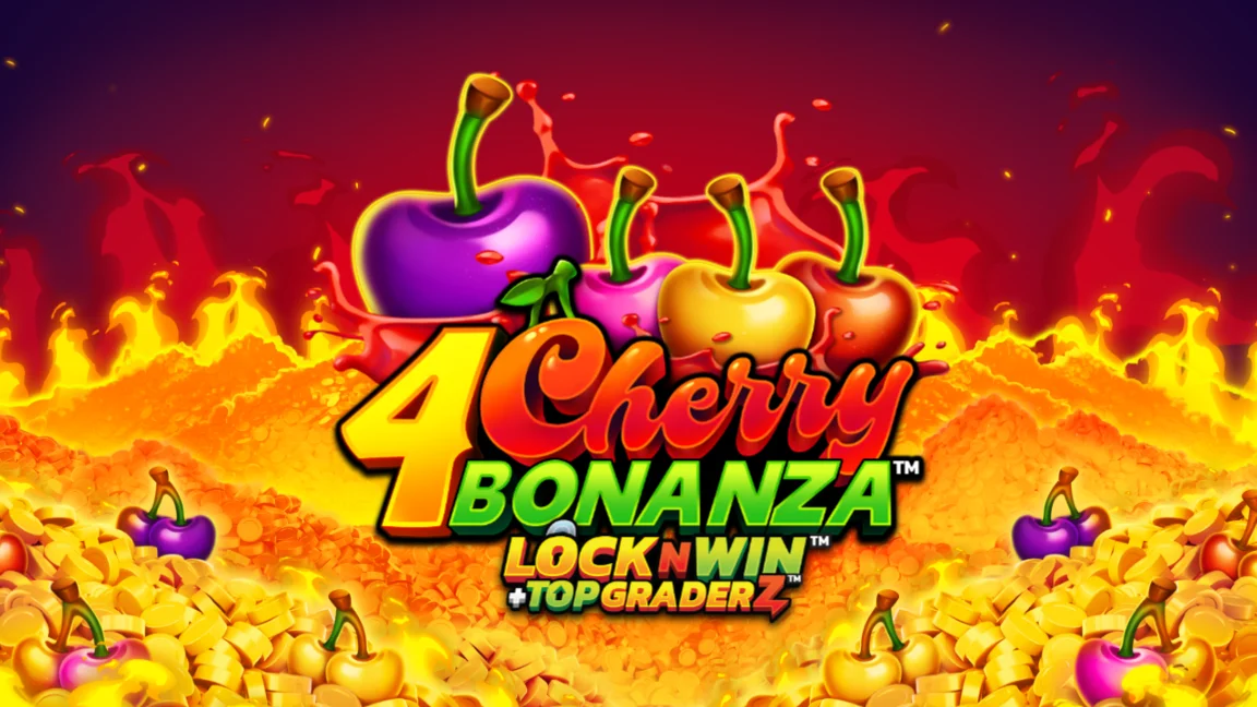 The promotional header for 4 Cherry Bonanza LOCKNWIN™, an online slot game on Betty.ca.