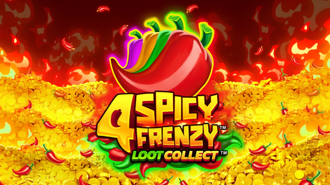 The promotional header for 4 Spicy Frenzy Loot Collect™, an online slot game on Betty.ca.