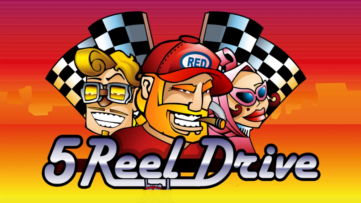 The promotional header for 5 Reel Drive, an online slot game on Betty.ca.