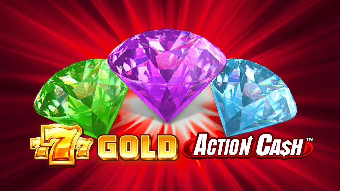 The promotional header for 777 Gold Action Cash™, an online slot game on Betty.ca.