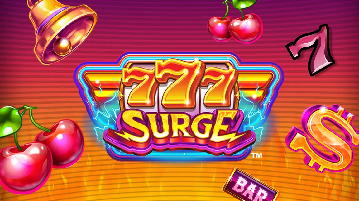The promotional header for 777 Surge™, an online slot game on Betty.ca.