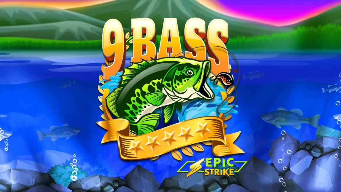 The promotional header for 9 Bass, an online slot game on Betty.ca.
