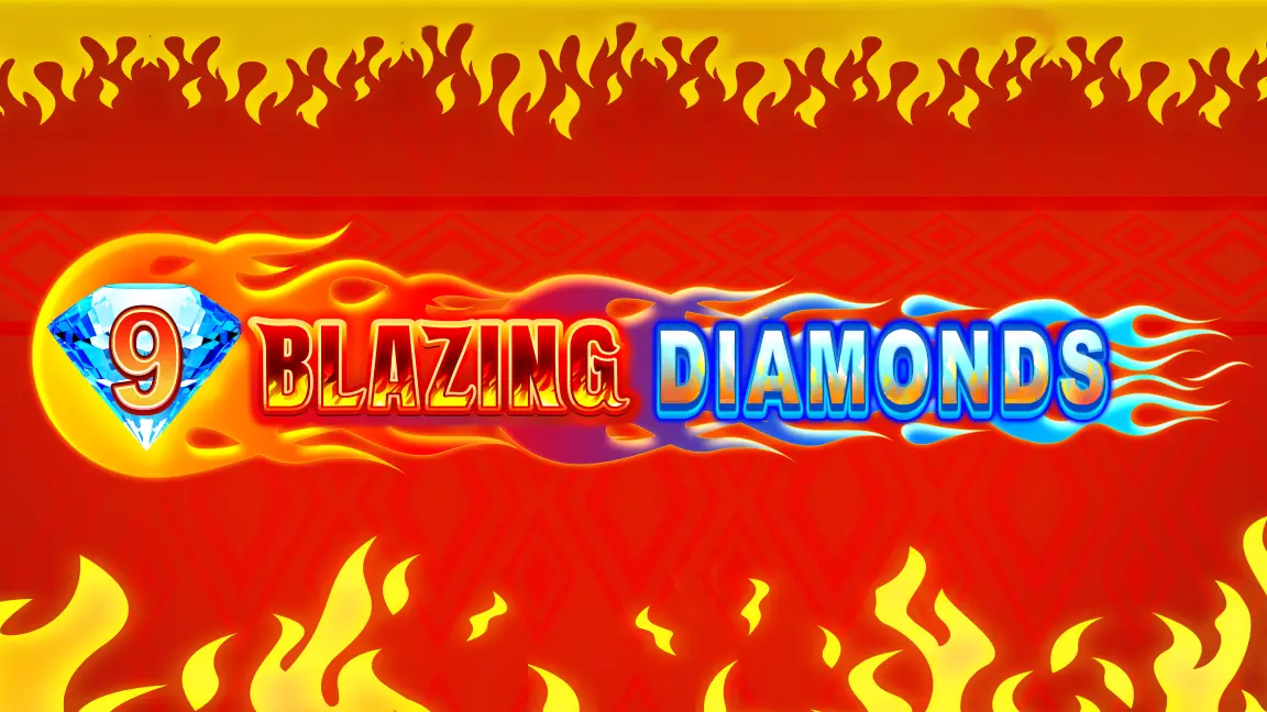 The promotional header for 9 Blazing Diamonds, an online slot game on Betty.ca.