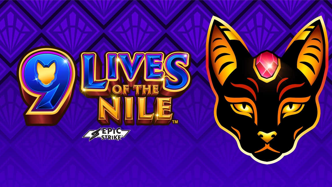 The promotional header for 9 Lives of the Nile, an online slot game on Betty.ca.