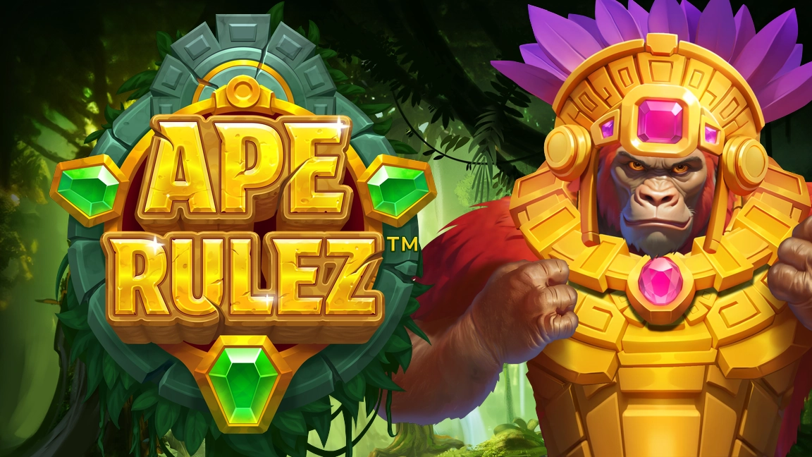 The promotional header for APE RULEZ™, an online slot game on Betty.ca.