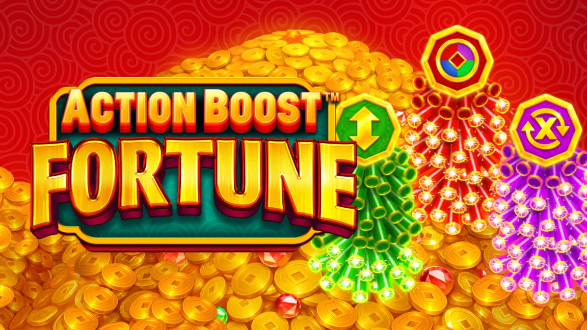 The promotional header for Action Boost™ Fortune, an online slot game on Betty.ca.