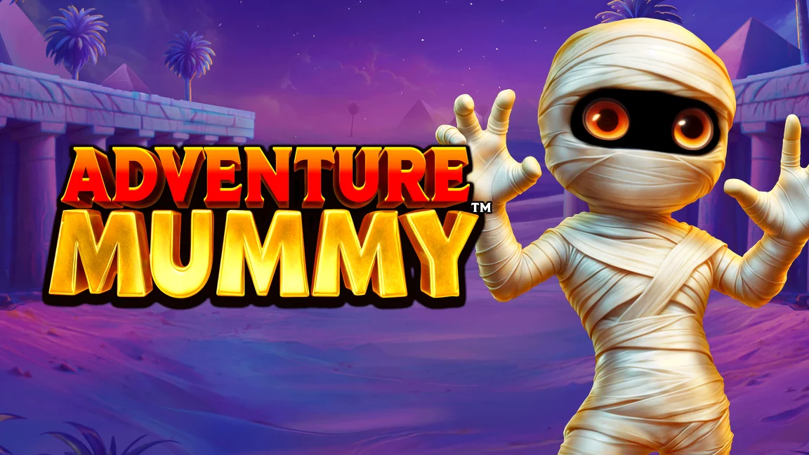 The promotional header for Adventure Mummy™, an online slot game on Betty.ca.