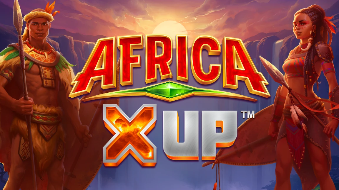 The promotional header for Africa X UP™, an online slot game on Betty.ca.
