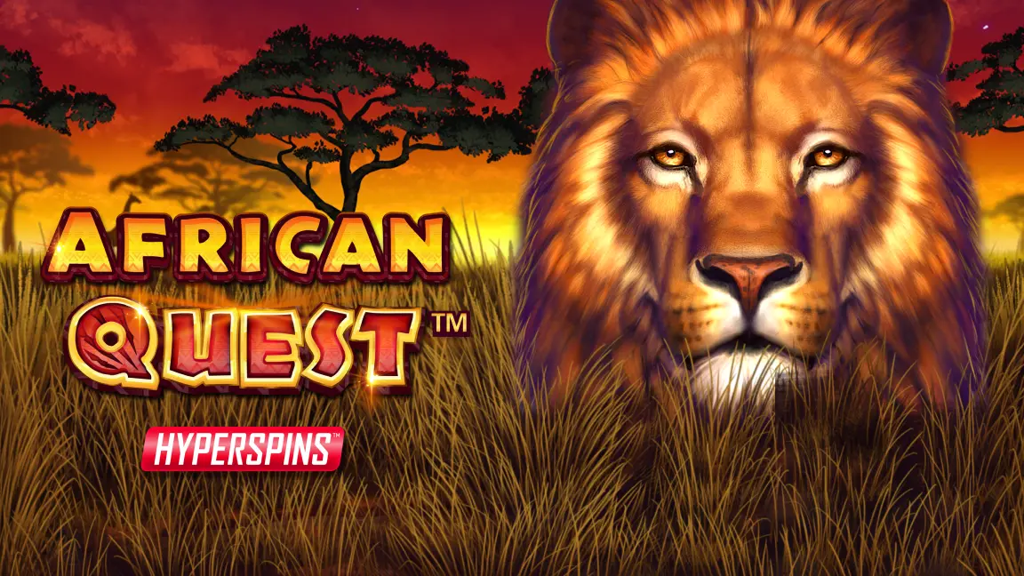 The promotional header for African Quest, an online slot game on Betty.ca.