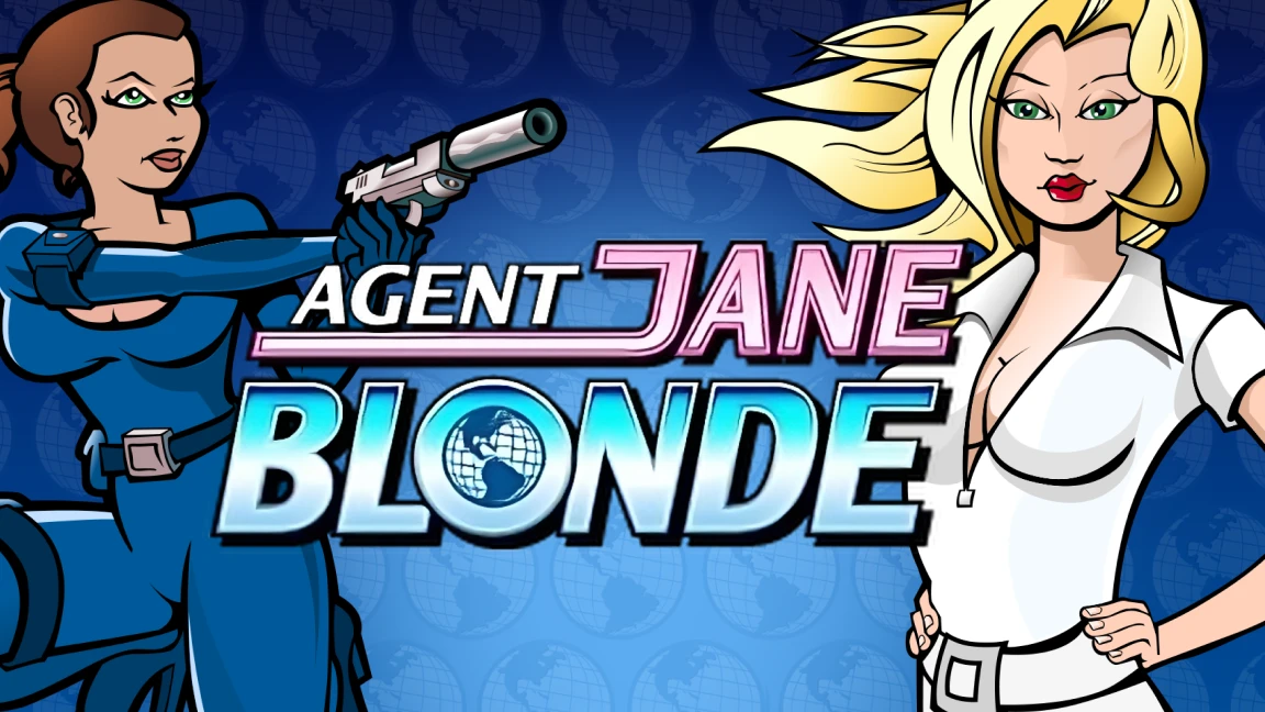 The promotional header for Agent Jane Blonde, an online slot game on Betty.ca.