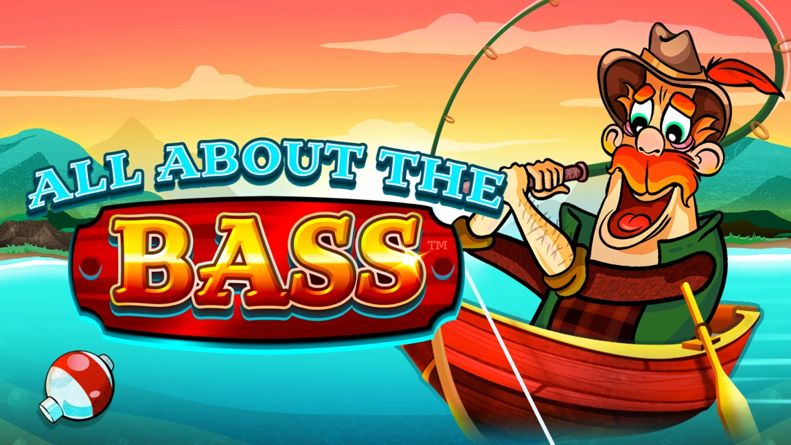 The promotional header for All About the Bass™, an online slot game on Betty.ca.