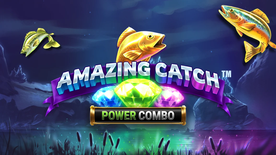 The promotional header for Amazing Catch Power Combo™, an online slot game on Betty.ca.
