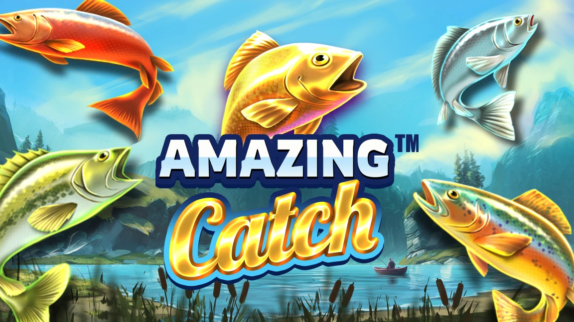 The promotional header for Amazing Catch™, an online slot game on Betty.ca.