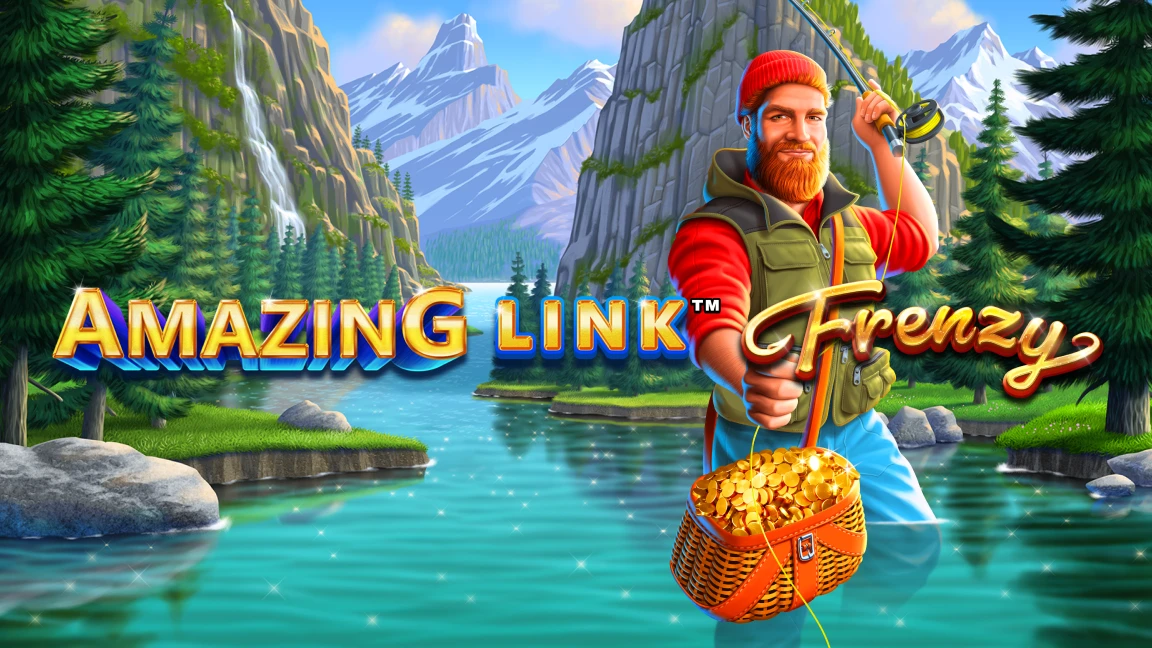 The promotional header for Amazing Link™ Frenzy, an online slot game on Betty.ca.