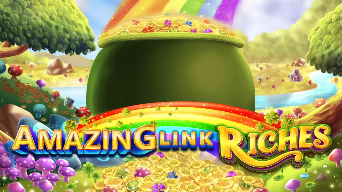 The promotional header for Amazing Link Riches, an online slot game on Betty.ca.