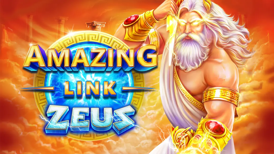 The promotional header for Amazing Link Zeus, an online slot game on Betty.ca.