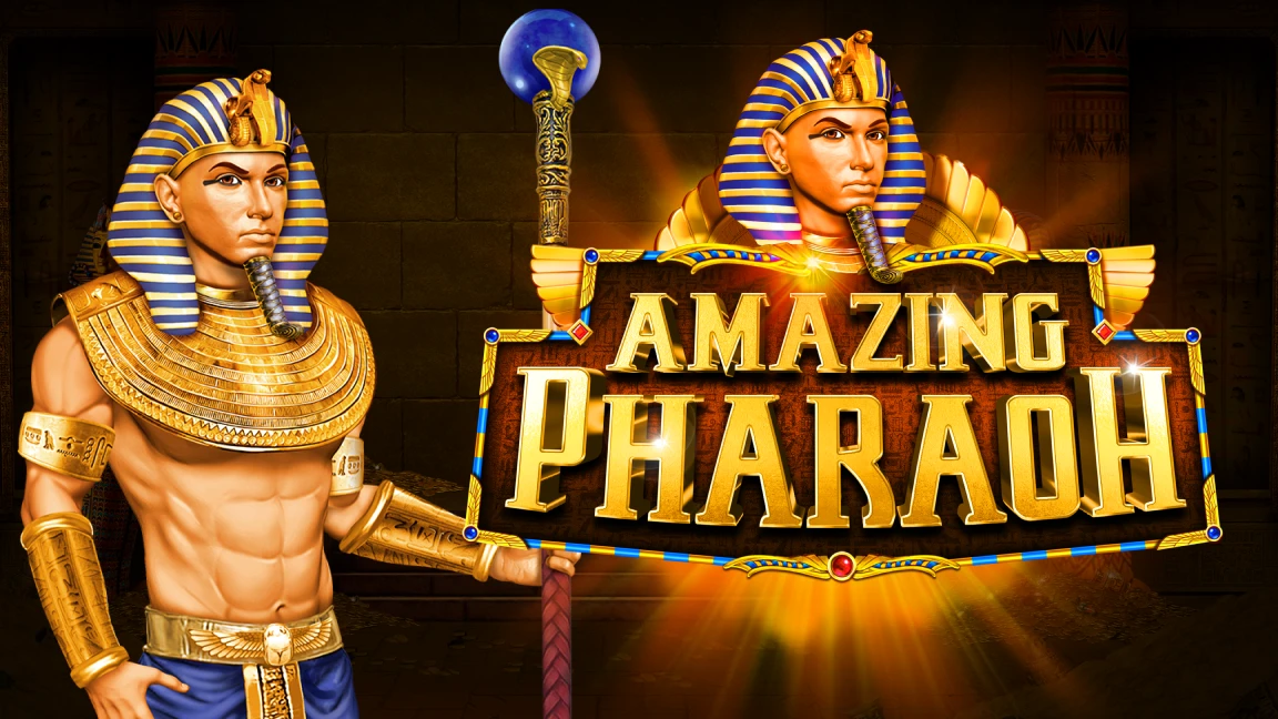 The promotional header for Amazing Pharaoh, an online slot game on Betty.ca.