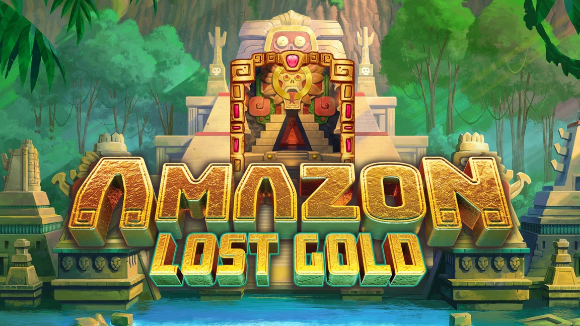 The promotional header for Amazon - Lost Gold, an online slot game on Betty.ca.