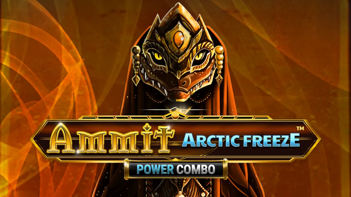 The promotional header for Ammit Arctic Freeze™ Power Combo, an online slot game on Betty.ca.