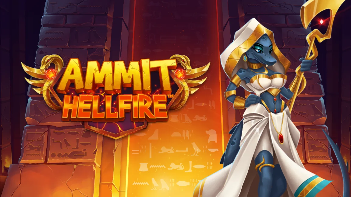 The promotional header for Ammit Hellfire™, an online slot game on Betty.ca.