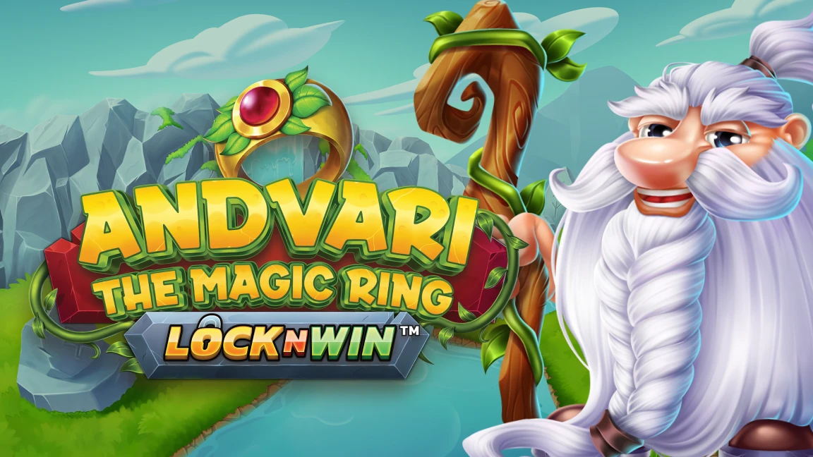The promotional header for Andvari: The Magic Ring, an online slot game on Betty.ca.