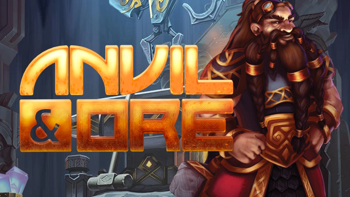 The promotional header for Anvil & Ore, an online slot game on Betty.ca.