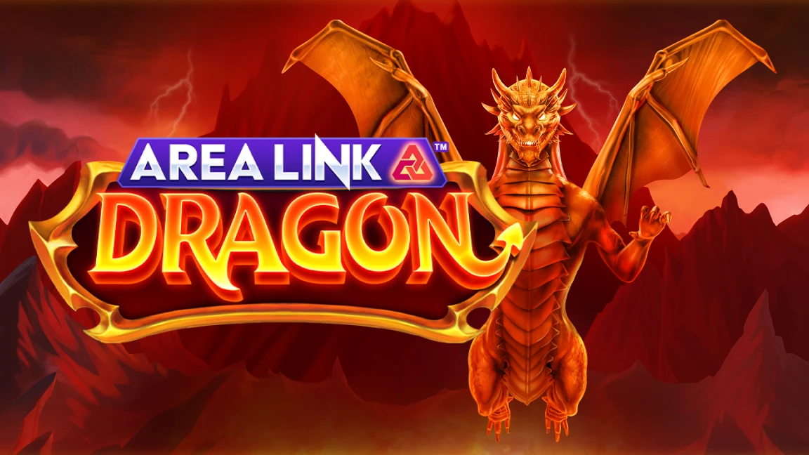 The promotional header for Area Link™ Dragon, an online slot game on Betty.ca.