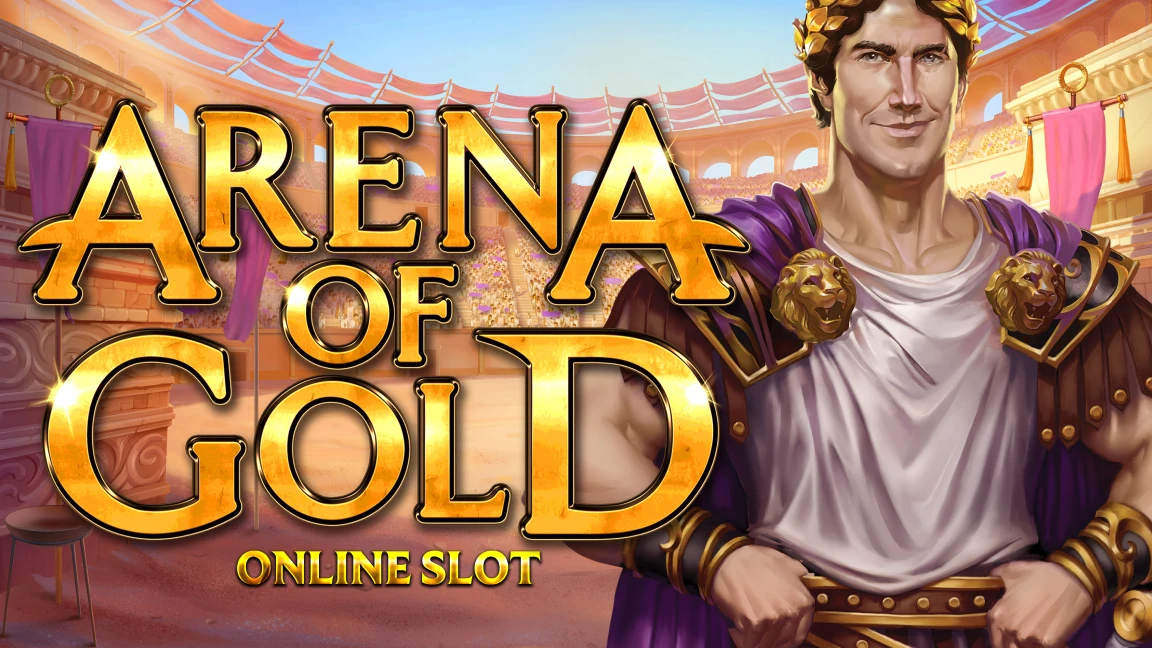 The promotional header for Arena of Gold, an online slot game on Betty.ca.