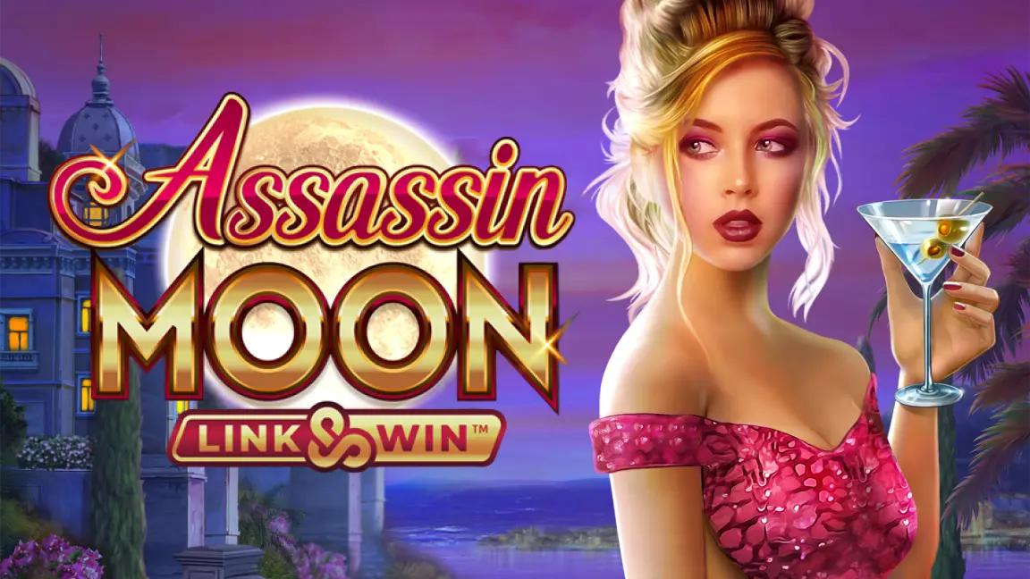 The promotional header for Assassin Moon, an online slot game on Betty.ca.