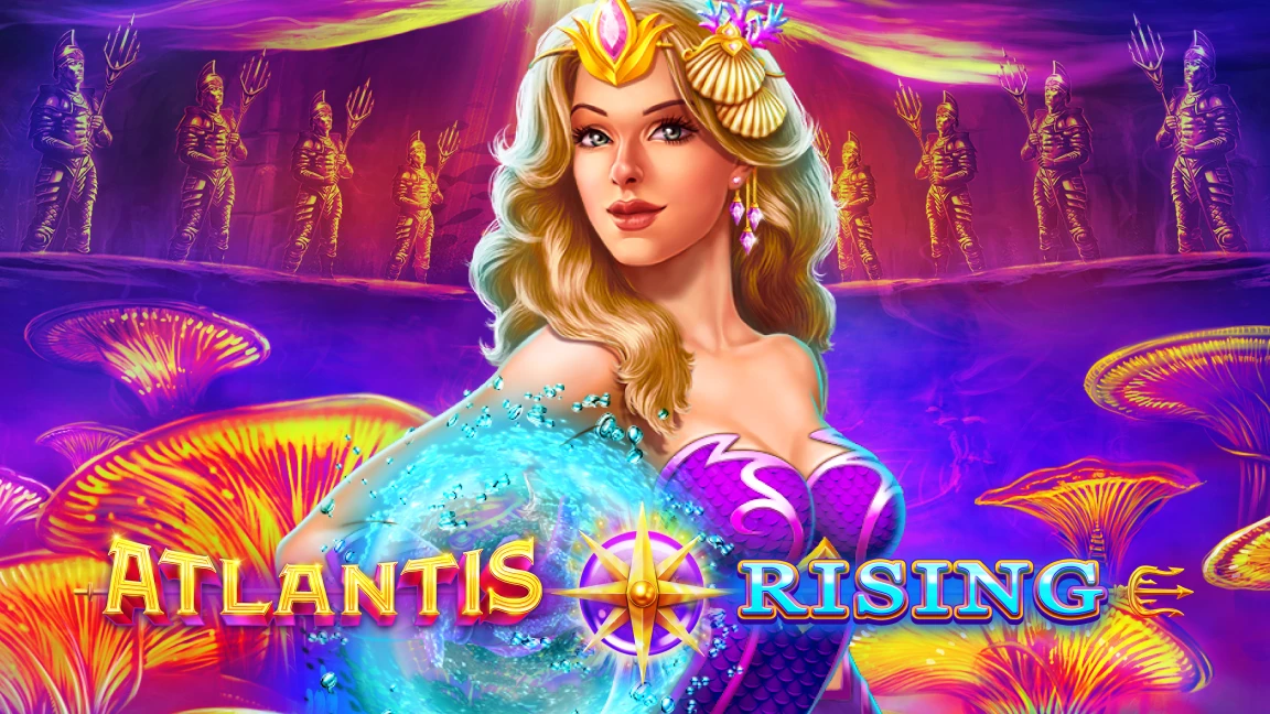 The promotional header for Atlantis Rising, an online slot game on Betty.ca.
