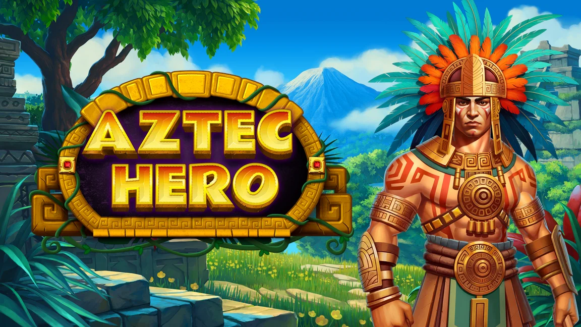 The promotional header for Aztec Hero™, an online slot game on Betty.ca.