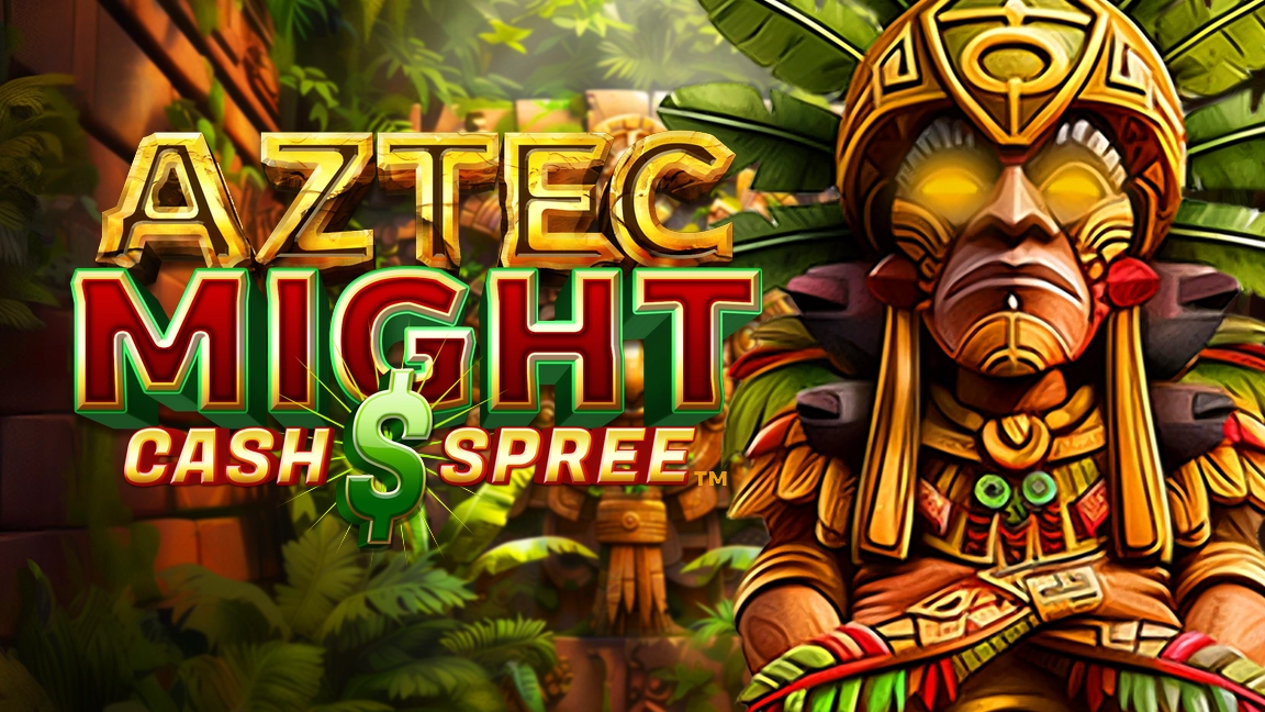 The promotional header for Aztec Might Cash Spree™, an online slot game on Betty.ca.