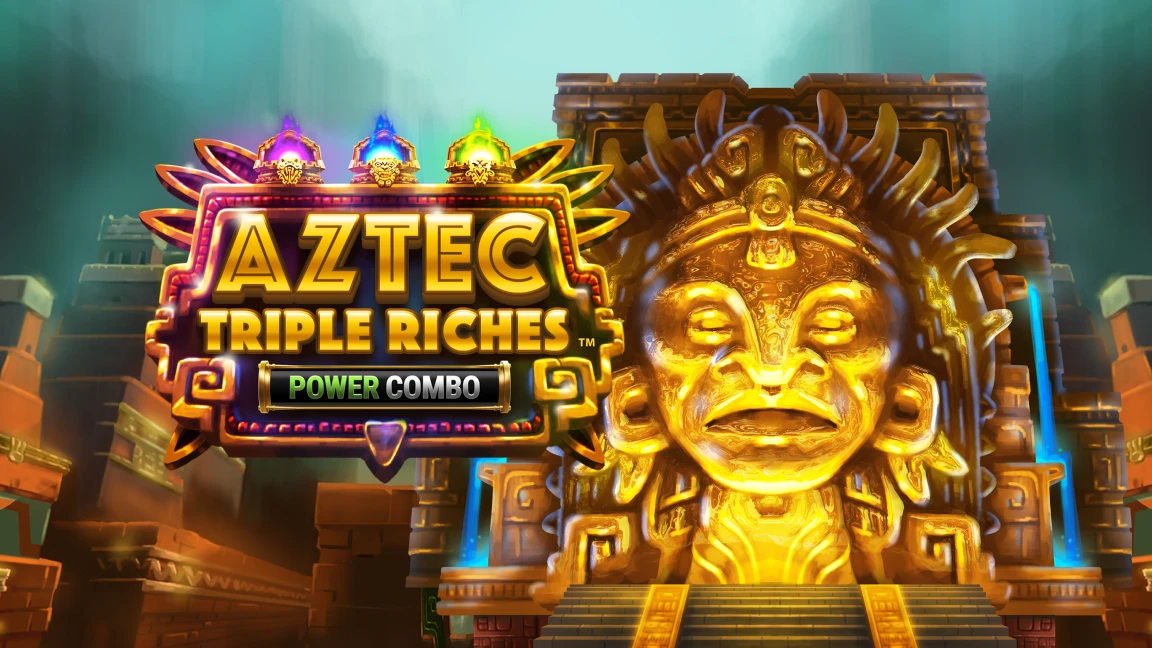 The promotional header for Aztec Triple Riches Power Combo™, an online slot game on Betty.ca.