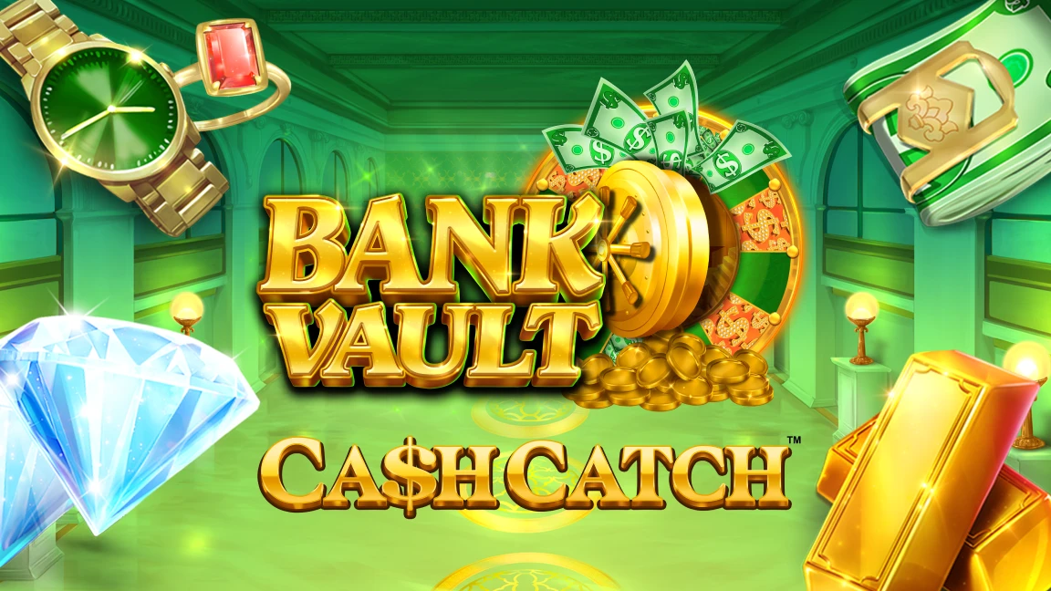 The promotional header for Bank Vault, an online slot game on Betty.ca.