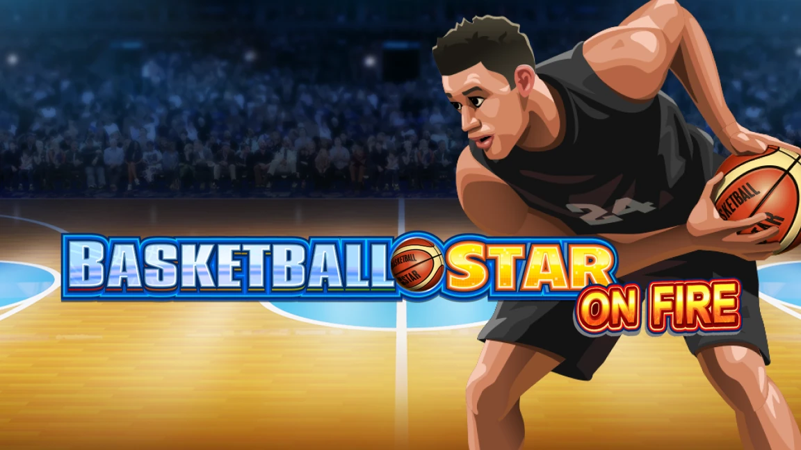 The promotional header for Basketball Star On Fire, an online slot game on Betty.ca.