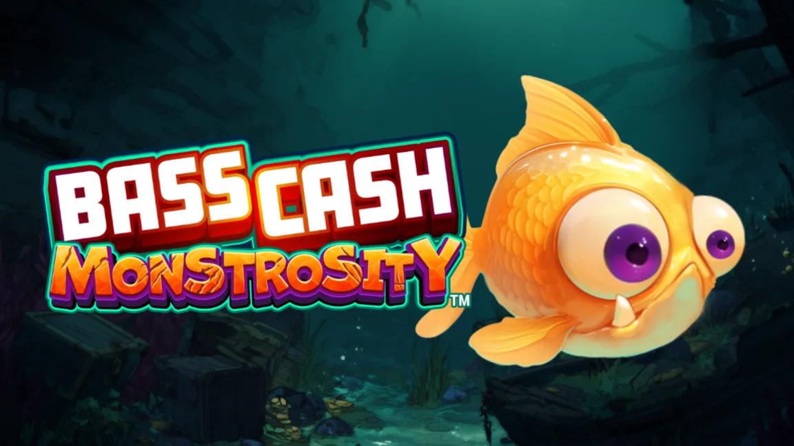 The promotional header for Bass Cash Monstrosity™, an online slot game on Betty.ca.