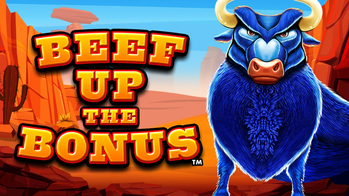 The promotional header for Beef Up the Bonus™, an online slot game on Betty.ca.