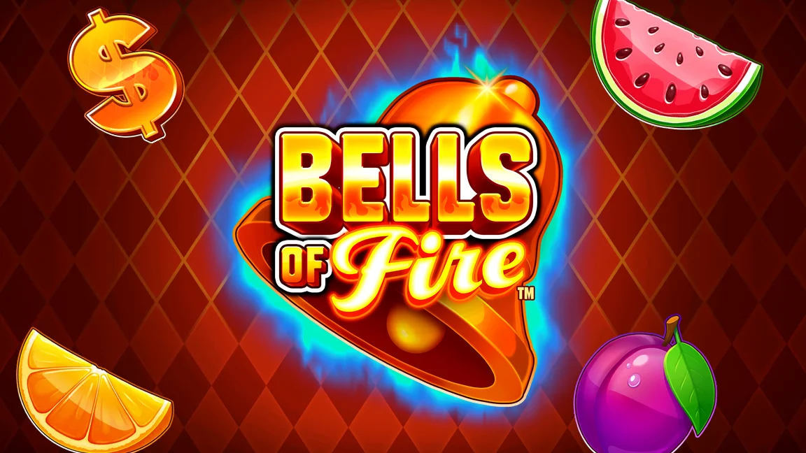 The promotional header for Bells of Fire™, an online slot game on Betty.ca.