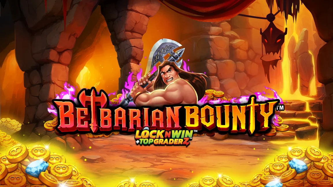 The promotional header for Betbarian Bounty™, an online slot game on Betty.ca.