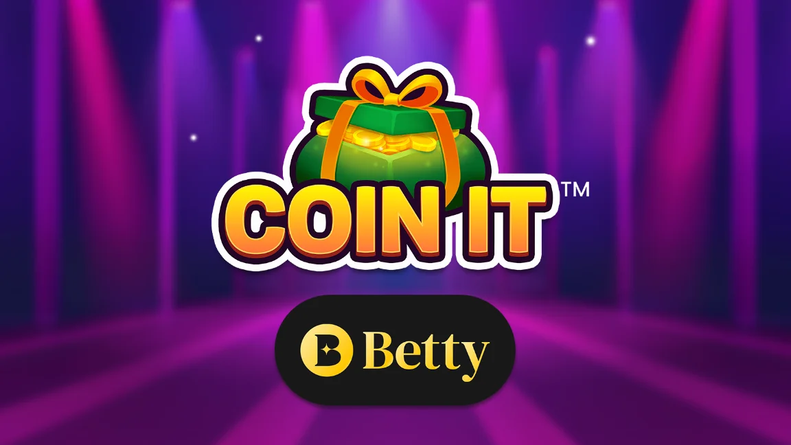The promotional header for Betty Coin It™ Originals, an online slot game on Betty.ca.