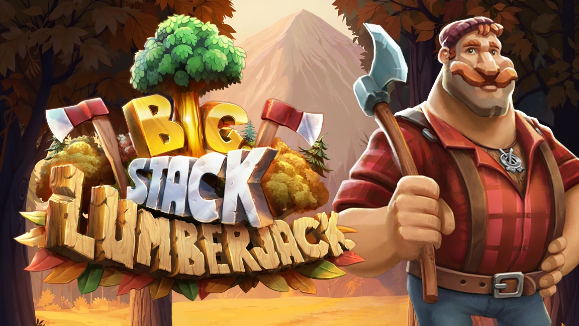 The promotional header for Big Stack Lumberjack, an online slot game on Betty.ca.