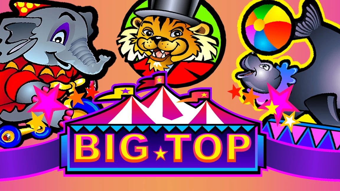The promotional header for Big Top, an online slot game on Betty.ca.