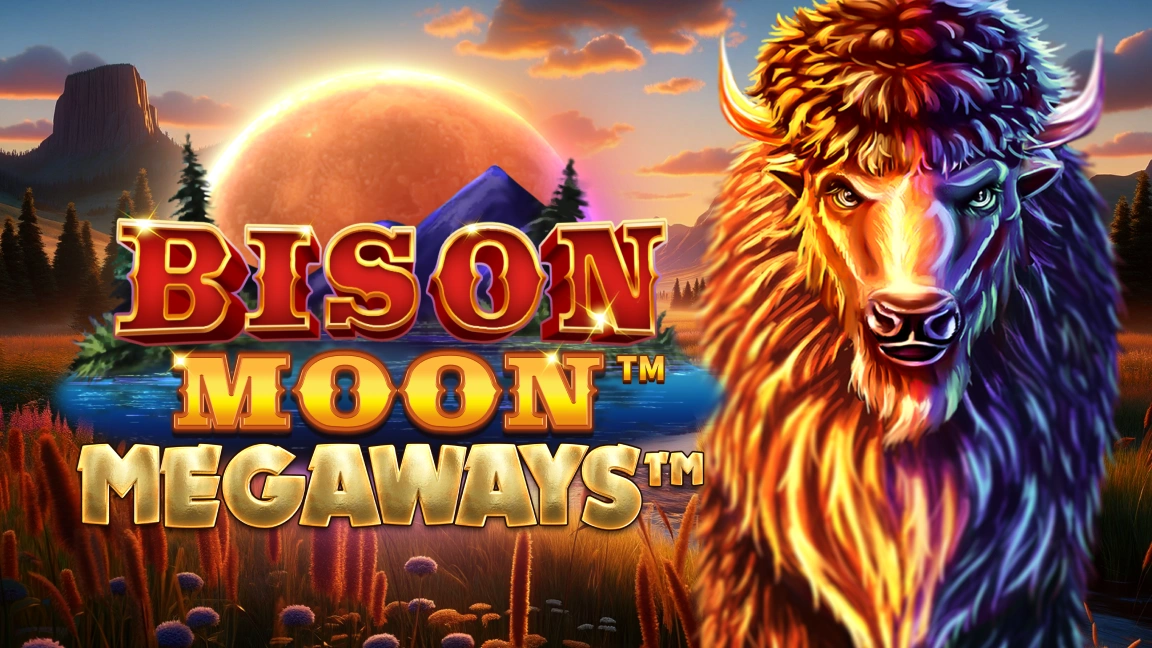 The promotional header for Bison Moon™ Megaways™, an online slot game on Betty.ca.