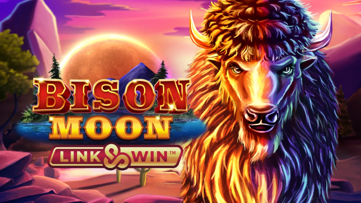 The promotional header for Bison Moon, an online slot game on Betty.ca.